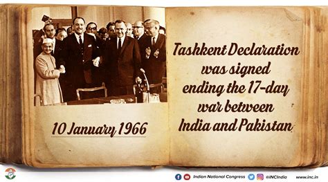 The Tashkent Declaration; Ending the Indo-Pakistani War and Paving the Way for Future Diplomatic Engagement